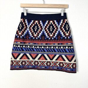 Farm Rio Anika Tapestry‎ Knit Mini Skirt Tribal Print Maximalist Size Small